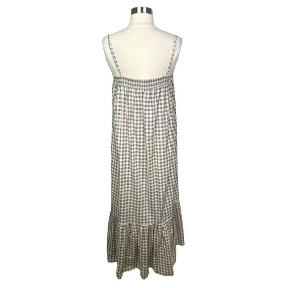 WeWoreWhat Smocked Midi Sundress - Size Medium - Gingham Whisper White - Picture 4 of 7